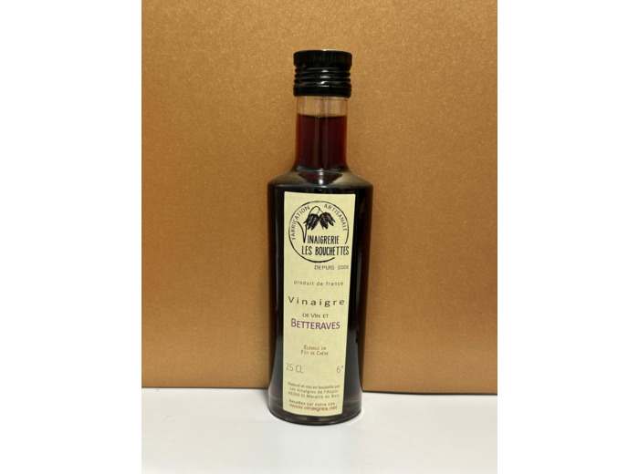Vinaigre de vin rouge et betteraves (25cl) "Vinaigrerie les Bouchettes"