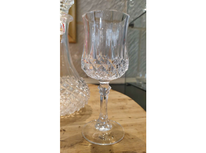 6 Verres à pied Cristal d'Arques