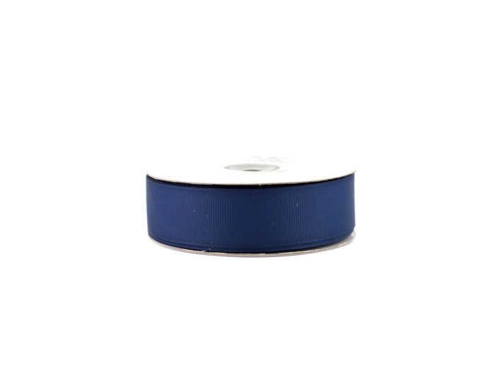 Ruban gros grain 25 mm de large bobine de 25 metres de long bleu marine