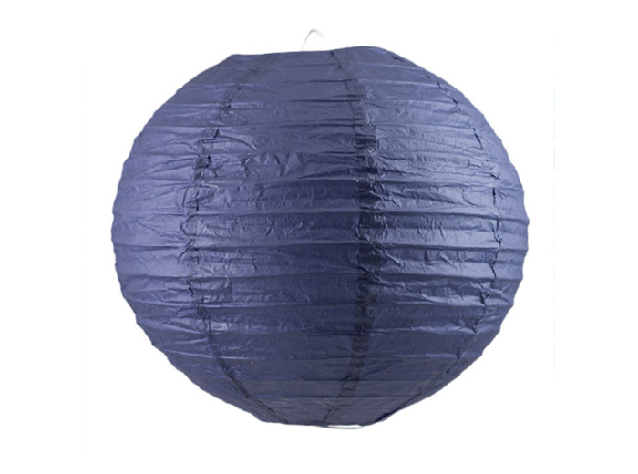 Lampion en papier de soir de 20 cm de diametre Bleu marine