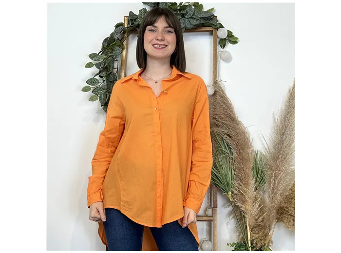 K503- Chemise fluide coton (Tu) 🇮🇹 (orange)