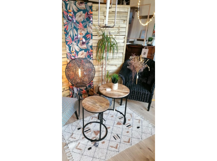 Fauteuil osier noir