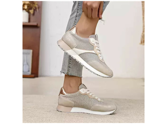 R458- Sneakers Moow bi-matière ( T36-T41) (doré)