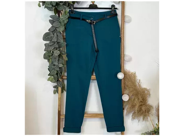 M934- Chino Stretch (T36-T50) 🇮🇹 (bleu canard)