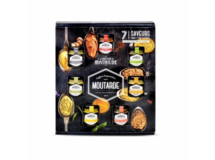 Coffret dégustation - 7 pots de 35 g de moutarde