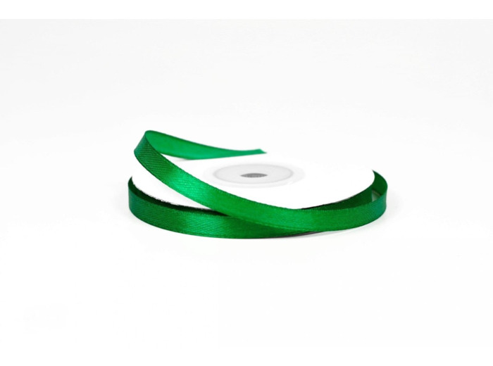 Ruban satin vert foncé 580 Largeur 6 mm