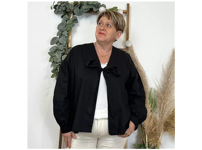 K487- Blouse "C'Mélodie" (Gt) 🇮🇹 (noir)