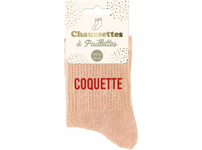 STC Chaussettes Pailletées Coquettes - Unisex Adulte - Multicolore - M - 2 Paires
