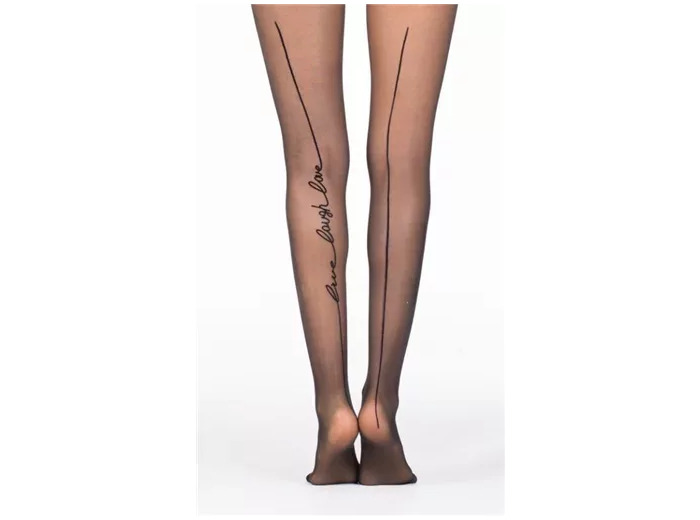 V357- Collant écritures H-N (noir)