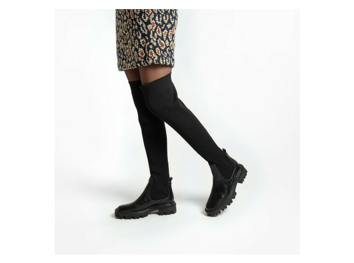 Cuissardes chaussettes noires à semelle oversize - Vanessa Wu