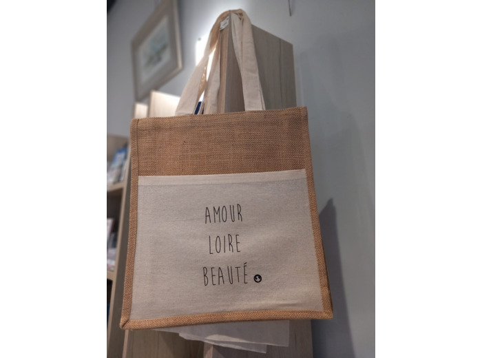 Tote bag toile de jute "Amour Loire Beauté"