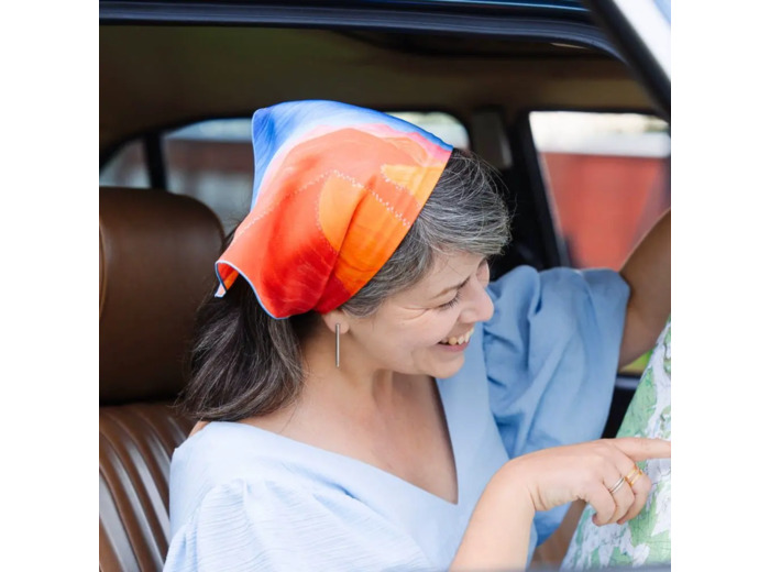 Petit carré de soie Dune