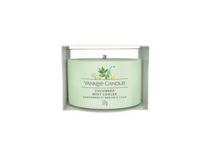 VOTIVE EN VERRE - CONCOMBRE ET MENTHE À L'EAU