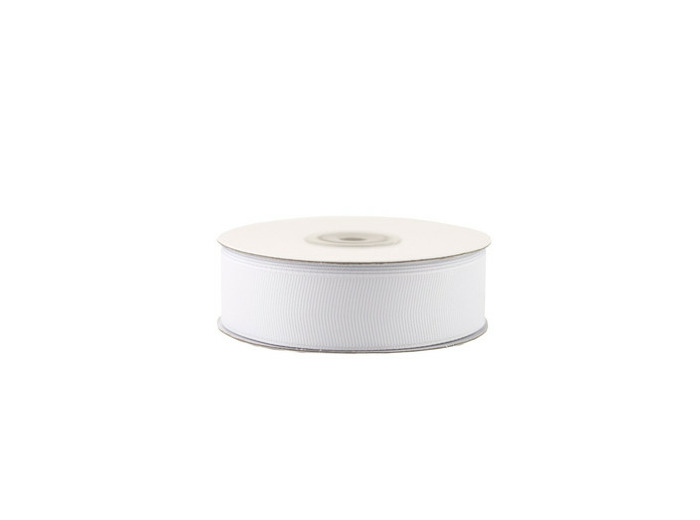 Ruban gros grain 25 mm de large bobine de 25 metres de long blanc