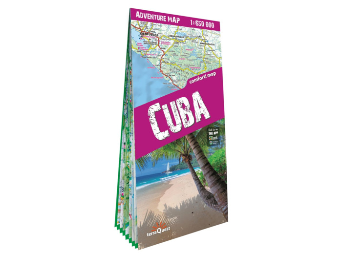 CUBA 1/650.000 (CARTE GRAND FORMAT LAMINEE D'AVENTURE TQ) - ANGLAIS