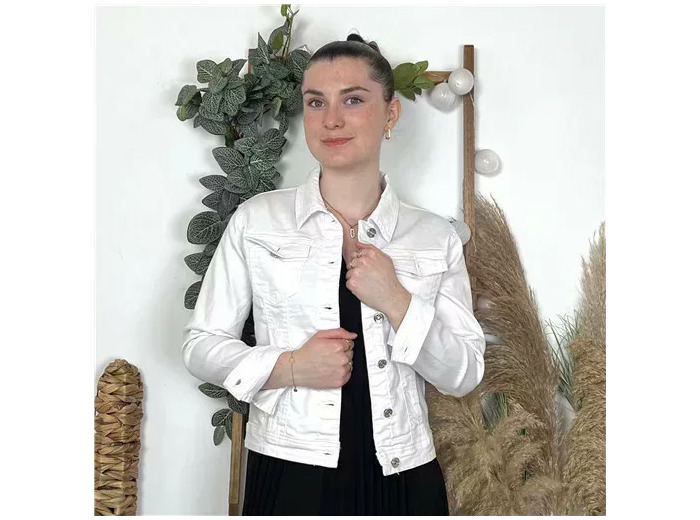 K270- Veste Jean Voggo (T36-T44) (blanc)