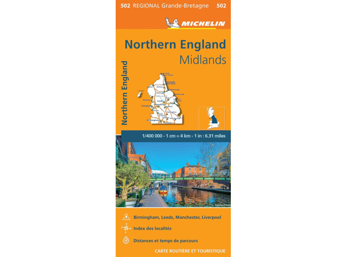 CARTE REGIONALE NORTHERN ENGLAND, MIDLANDS