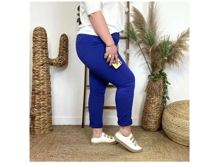 N232- Jean 7/8ème Voggo (T42-T50) (bleu royal)