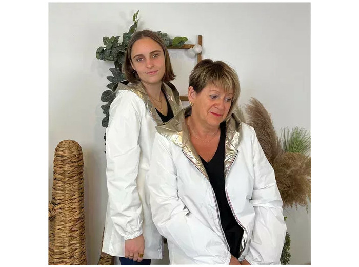 K853- Imper réversible (T36-T50) (blanc)