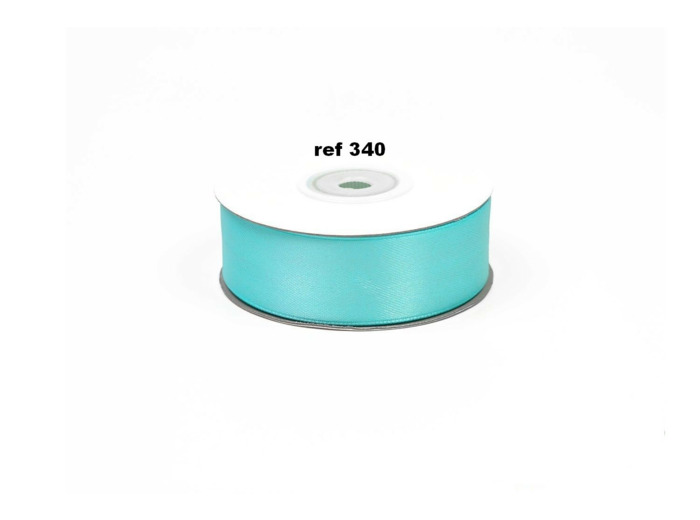 Ruban satin turquoise 340 largeur 25 mm