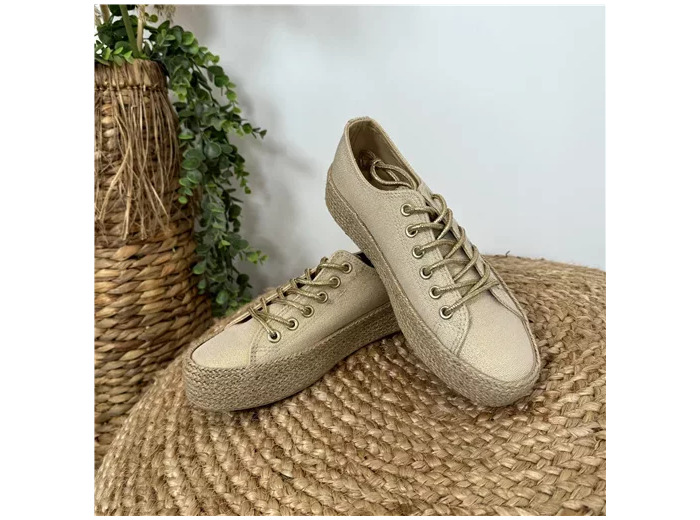 R472- Tennis Lacets dorés (T36-T41) (doré)