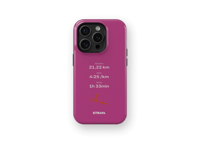 Mon Run Strava - Rose Fuchsia | Coque 3D 2en1 Ultra-résistante