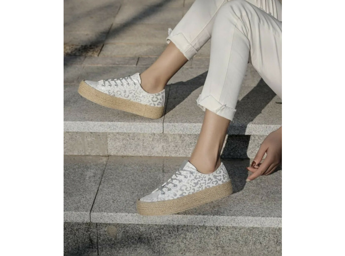 Baskets espadrilles silver - Suzy - Chicmuse