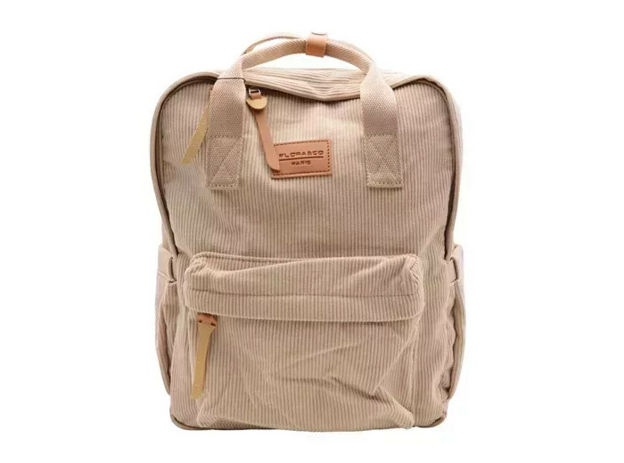 P396- Sac à dos "Velours" Flora & Co (beige)