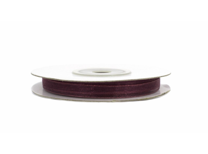 Ruban organza 6 mm de large bobine de 25 metres de long baie