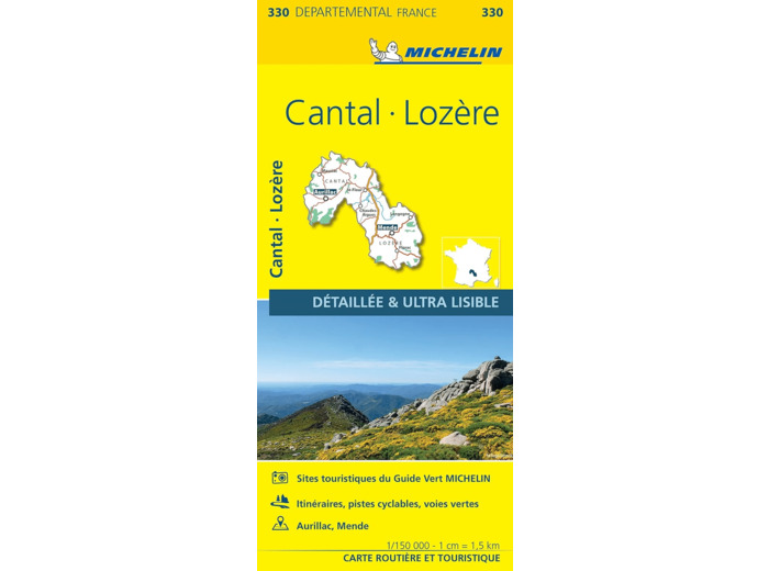 CARTE DEPARTEMENTALE CANTAL, LOZERE