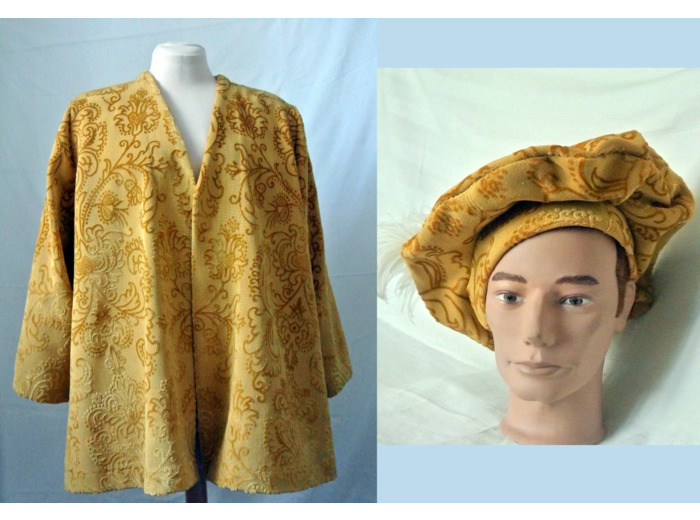 Ensemble veste et chapeau médiéval