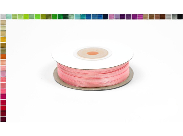 Ruban satin rose clair 150 largeur 3 mm