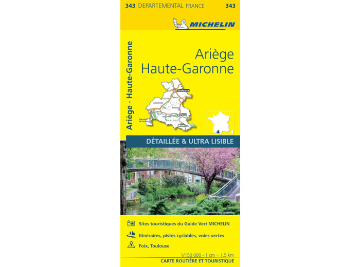 CARTE DEPARTEMENTALE ARIEGE, HAUTE-GARONNE