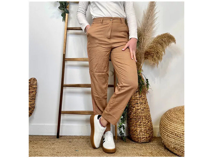 L791- Pantalon coupe fuseau (T36-T44) (camel)