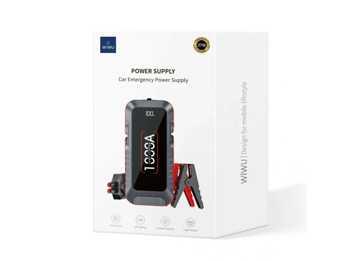 WIWU Démarreur d'appoint batterie voiture 10 000mAh