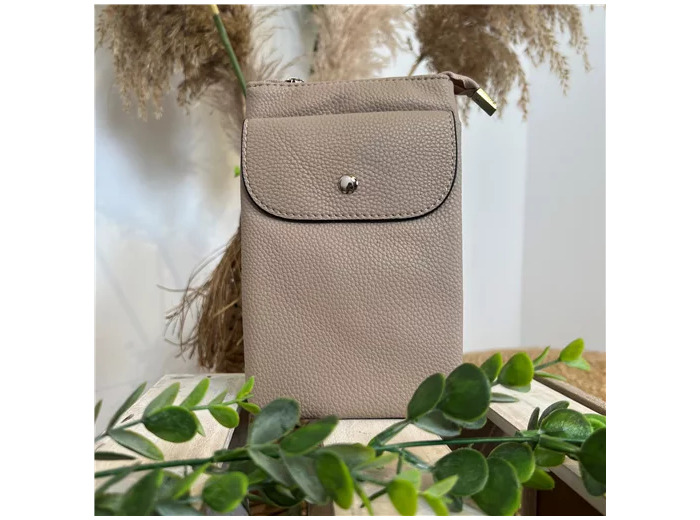 P528- Pochette Téléphone (beige)