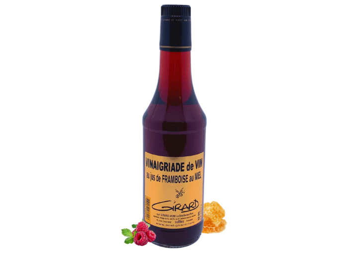 Vinaigre au miel et jus de framboise
