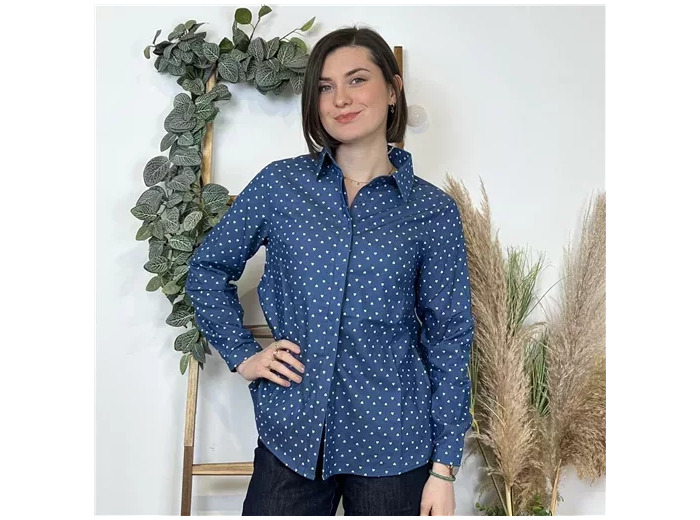 K577- Chemise denim ❤️ (T36-T40) (bleu jeans)