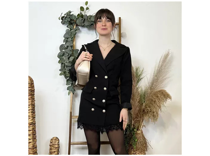 K525- Mini Robe-Blazer "Jolifly" (noir)