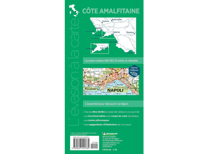 CARTES ROUTIERES ET TOURISTIQU - CARTE NAPLES COTE AMALFITAINE