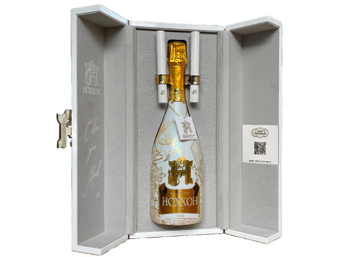 Champagne Hoxxoh Gold Blanc De Blanc Prestige Box Bouteille Lumineuse 75 cl