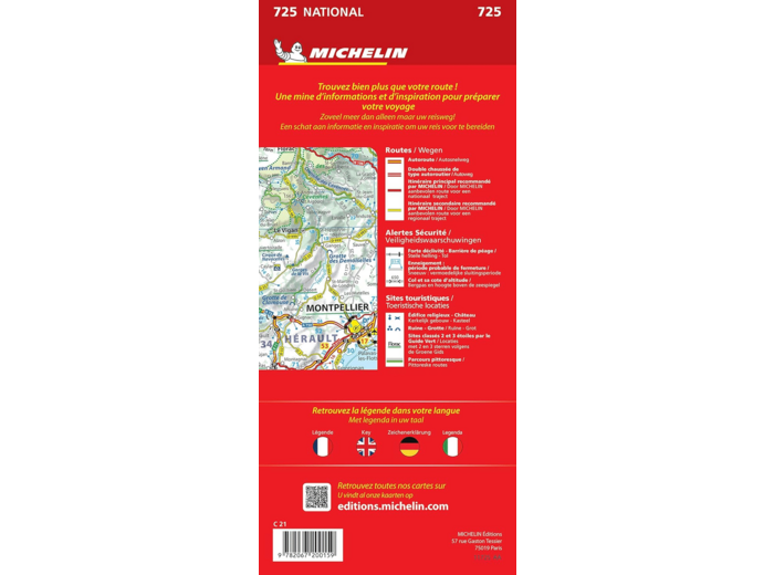 CARTE NATIONALE FRANCE SUD / FRANKRIJK ZUID