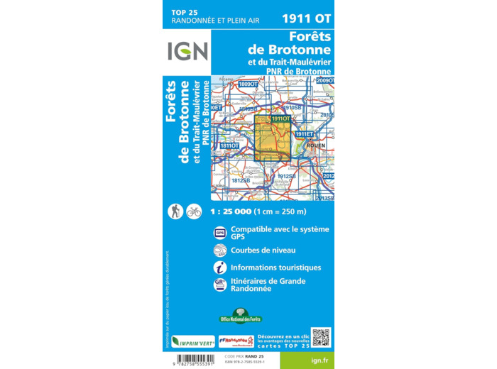 1911OT FORETS DE BROTONNE ET DU TRAIT-MAULEVRIER PNR DE BROTONNE