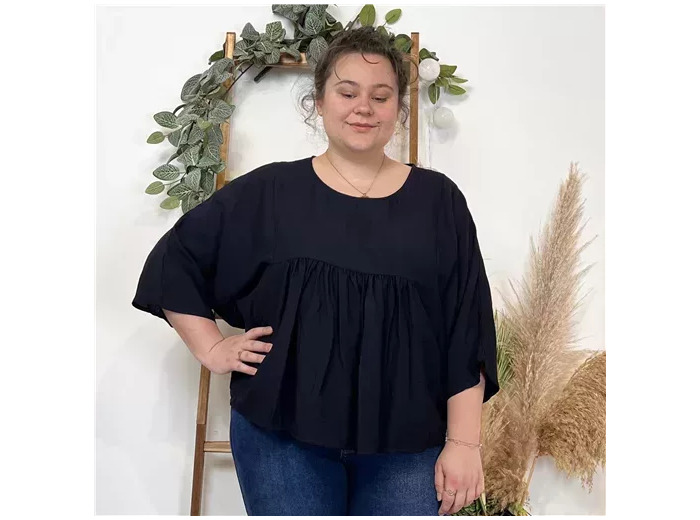 K329- Blouse Oversize (Gt) 🇮🇹 (marine)