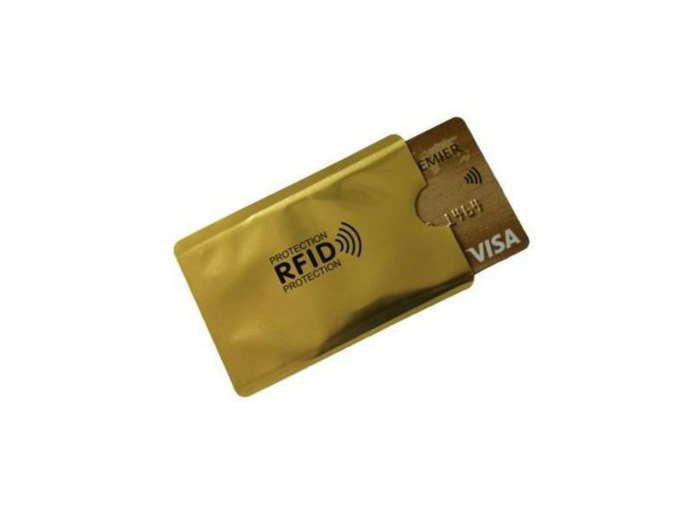 Etui de protection carte bancaire RFID blindé anti-scan Jaune