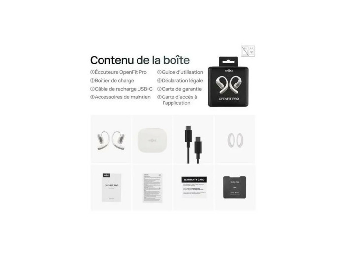 SHOKZ OpenFit Pro - Ecouteurs bluetooth TWS à oreilles libres