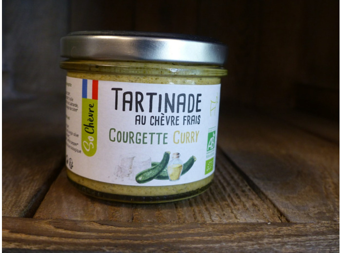 Tartinade de chèvre frais Courgette & curry