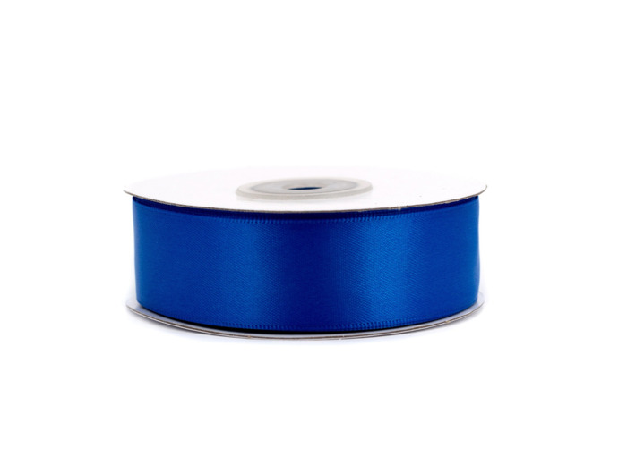 Ruban satin double face 25 mm de large 20 metres de long bleu roi