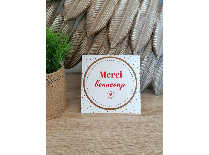 Carte "Merci beaucoup" 11x11cm