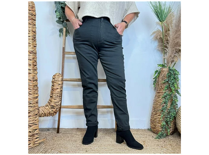 P138- Jean 7/8ème Voggo T42-T50 (vert bouteille)